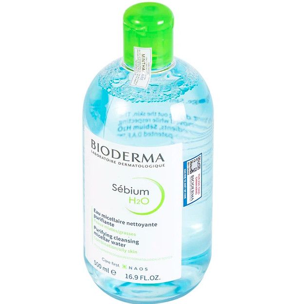 Dung dịch Bioderma Sebium H2O dạng hạt mixen (micelle) dùng tẩy trang dành cho da hỗn hợp, da dầu (500ml)