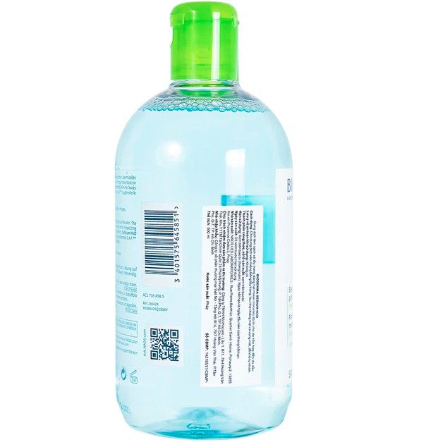 Dung dịch Bioderma Sebium H2O dạng hạt mixen (micelle) dùng tẩy trang dành cho da hỗn hợp, da dầu (500ml)