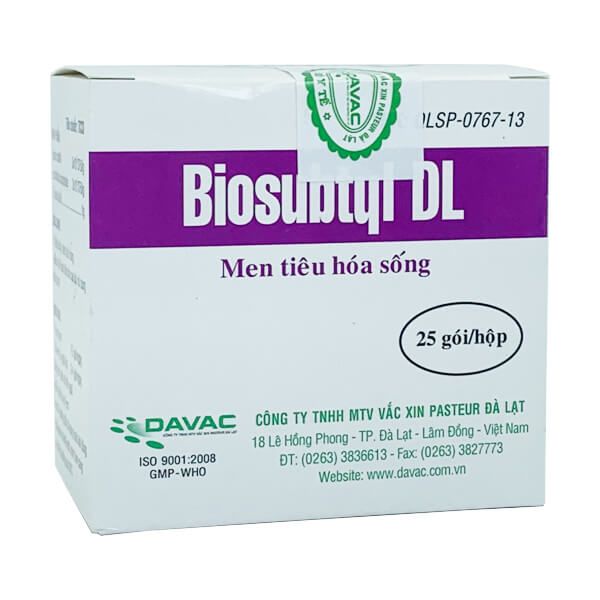 Thuốc Biosubtyl DL Davac điều trị tiêu chảy, viêm ruột (25 gói x 1g)