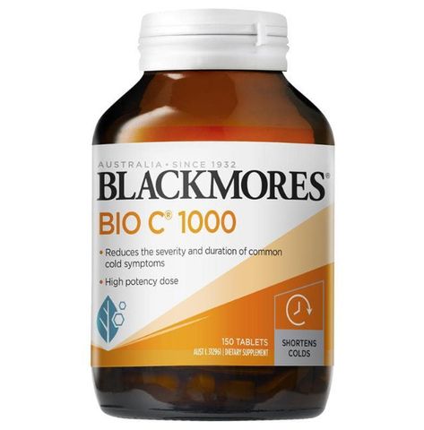 Viên uống Blackmores Bio C 1000mg bổ sung vitamin C, tăng cường sức khỏe (150 viên)