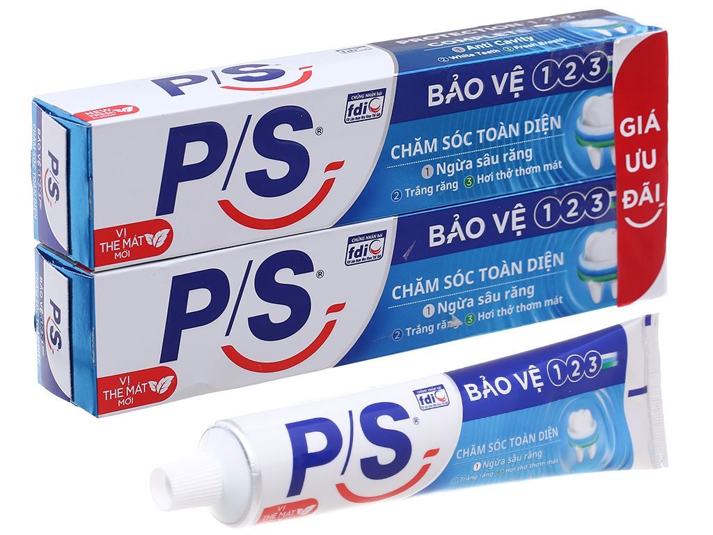 Kem đánh răng P/S bảo vệ 123 chăm sóc toàn diện 180g