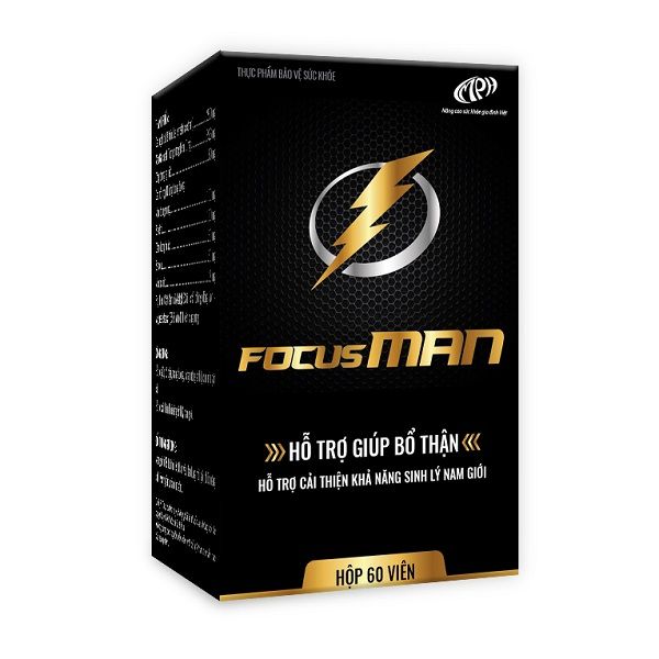 Bổ thận nam Focusman -Tăng cường sinh lý, bổ thận tráng dương - Lọ 60 viên