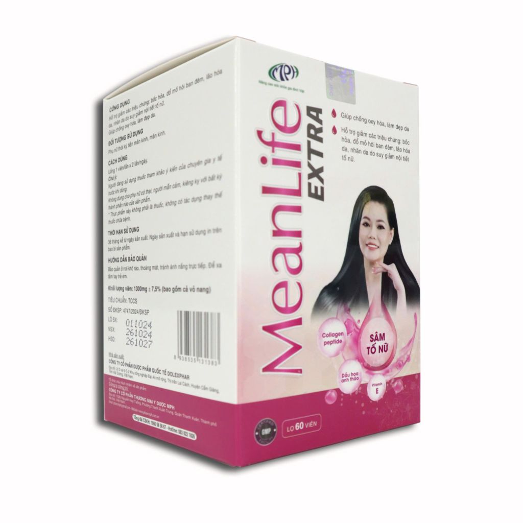 Viên uống cân bằng nội tiết tố nữ Meanlife Extra (Lọ 60 viên)