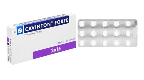 Cavinton Forte 10mg trị rối loạn tuần hoàn não (2 vỉ x 15 viên)