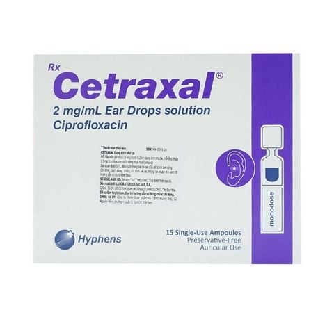 Dung dịch nhỏ tai Cetraxal Salvat điều trị viêm tai ngoài cấp tính (15 ống)