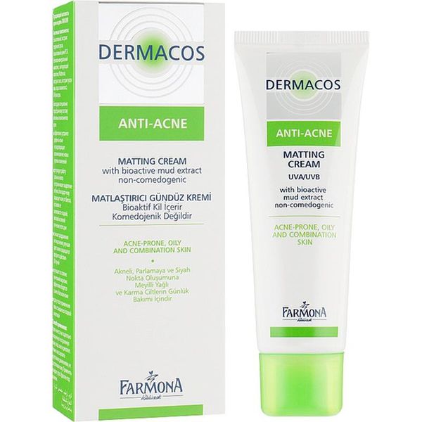 Kem dưỡng da Dermacos Anti-Acne Matting Cream cho da dầu, da nhờn, da mụn (50ml)