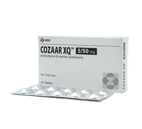 Thuốc Cozaar XQ 5/50mg MSD điều trị cao huyết áp (3 vỉ x 10 viên)