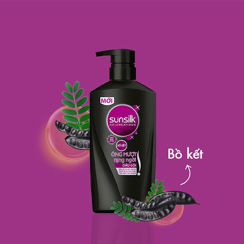 Dầu gội Sunsilk 650g đen (óng mượt rạng ngời)