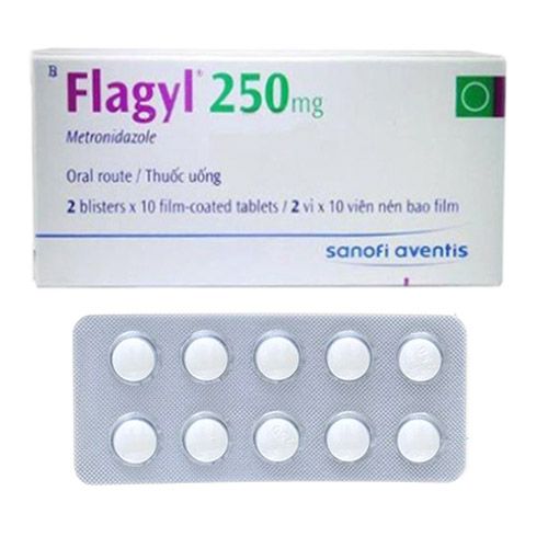 Thuốc Flagyl 250mg Sanofi điều trị nhiễm khuẩn (2 vỉ x 10 viên)