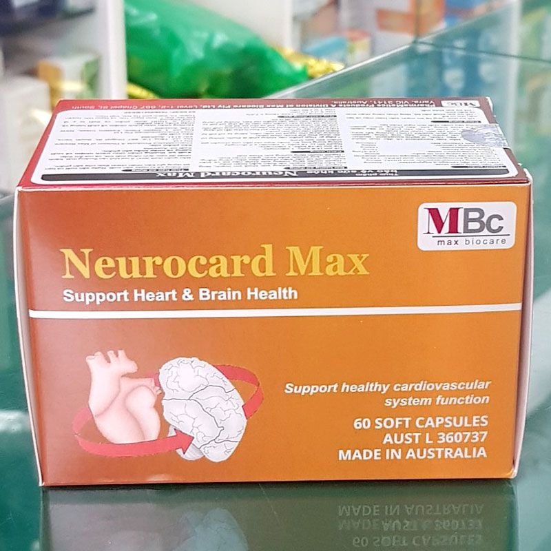 NEUROCARD MAX( hộp 6 vỉ x 10 viên ) – VIÊN UỐNG BỔ NÃO VÀ TĂNG CƯỜNG SỨC KHỎE TIM MẠCH