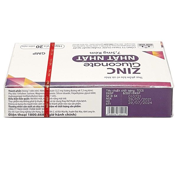 ZINC GLUCONATE NHẤT NHẤT