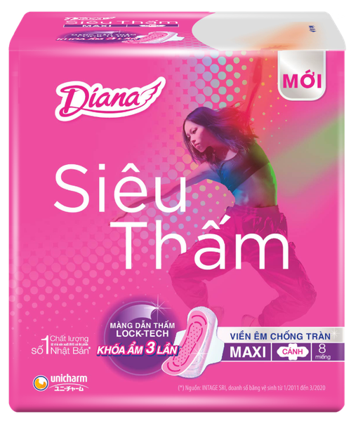 BVS Diana ST mỏng có cánh (8 miếng)
