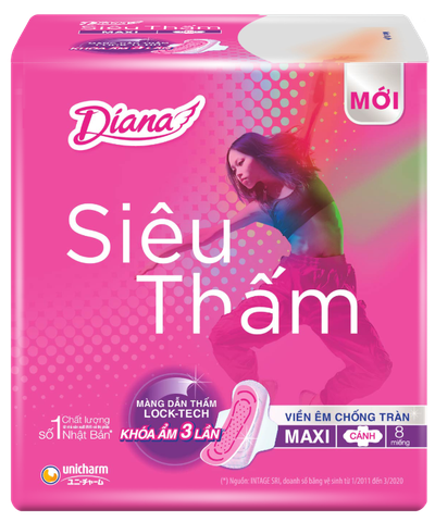 BVS Diana ST mỏng có cánh (8 miếng)
