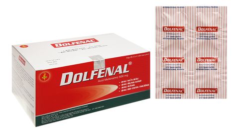 Dolfenal 500mg trị cơn đau nhẹ đến trung bình (25 vỉ x 4 viên)