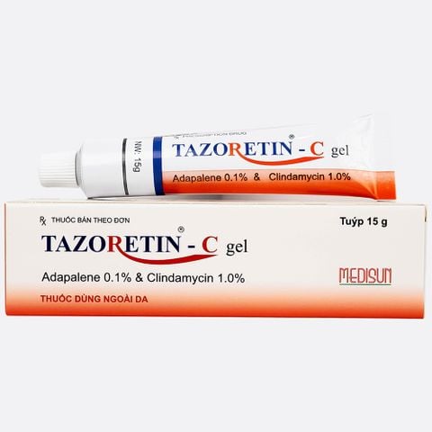 Thuốc bôi ngoài da Tazoretin - C Gel 15g Medisun điều trị tại chỗ mụn trứng cá