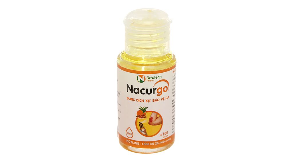Dung dịch xịt Nacurgo kháng khuẩn, tái tạo da chai 12ml
