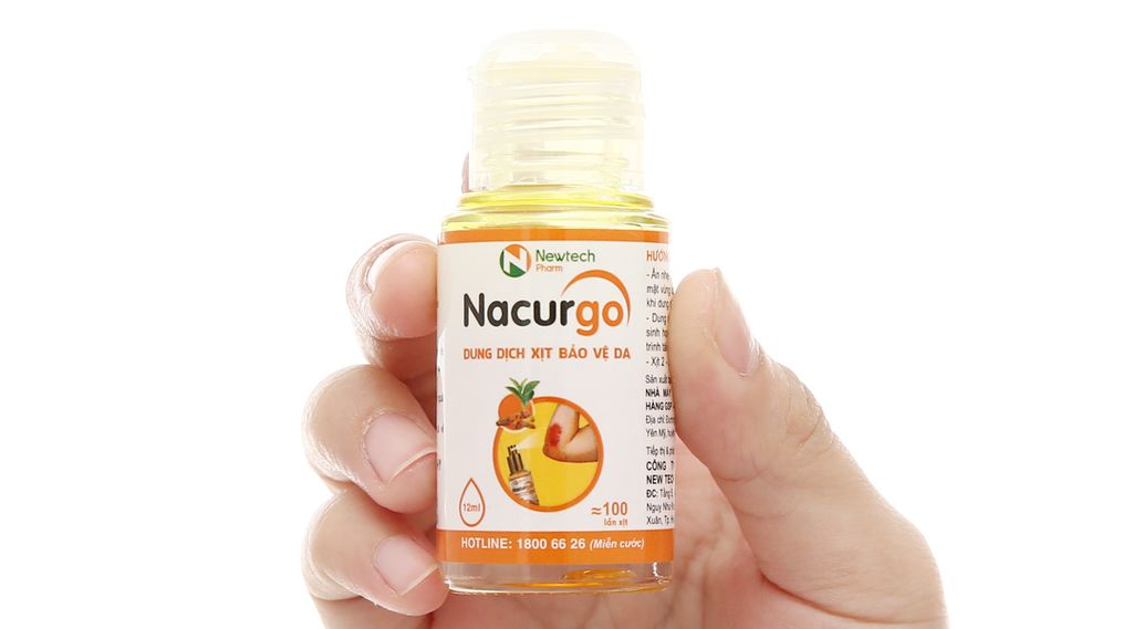 Dung dịch xịt Nacurgo kháng khuẩn, tái tạo da chai 12ml