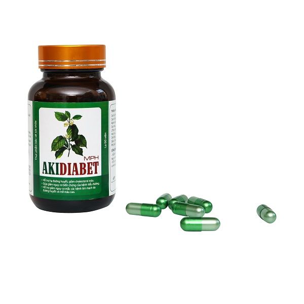 Viên tiểu đường Akidiabet Tăng tiết Insulin tự nhiên, ổn định đường huyết, ngừa biến chứng tiểu đường - Hộp 60 viên
