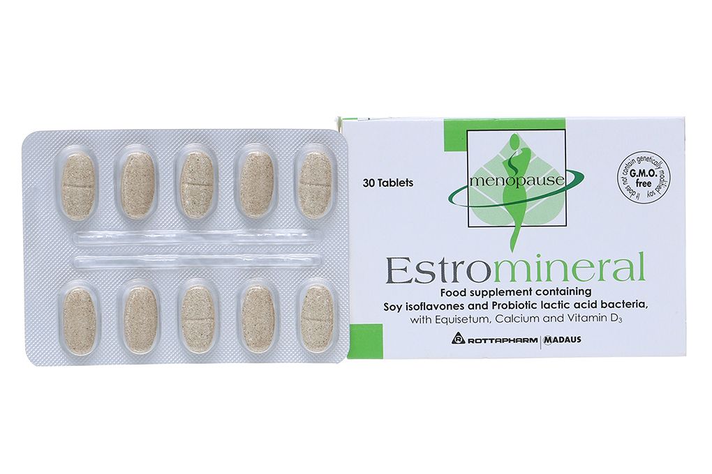 Viên uống Estromineral Meda hỗ trợ tăng cường nội tiết tố (3 vỉ x 10 viên)