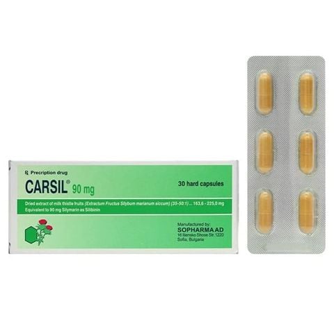 Thuốc Carsil 90mg Sopharma điều trị viêm gan, xơ gan, gan nhiễm mỡ (30 viên)