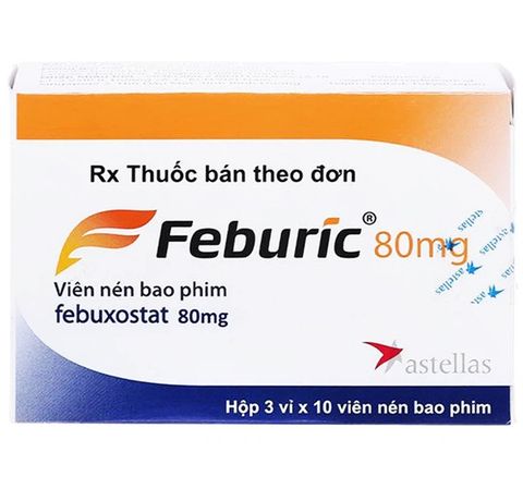 Thuốc Feburic 80mg Astellas điều trị tăng acid uric huyết mạn tính (3 vỉ x 10 viên)