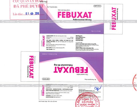 Febuxat (3*10) - Febuxostat 40mg - Trị Trị Tăng Acid Uric Máu