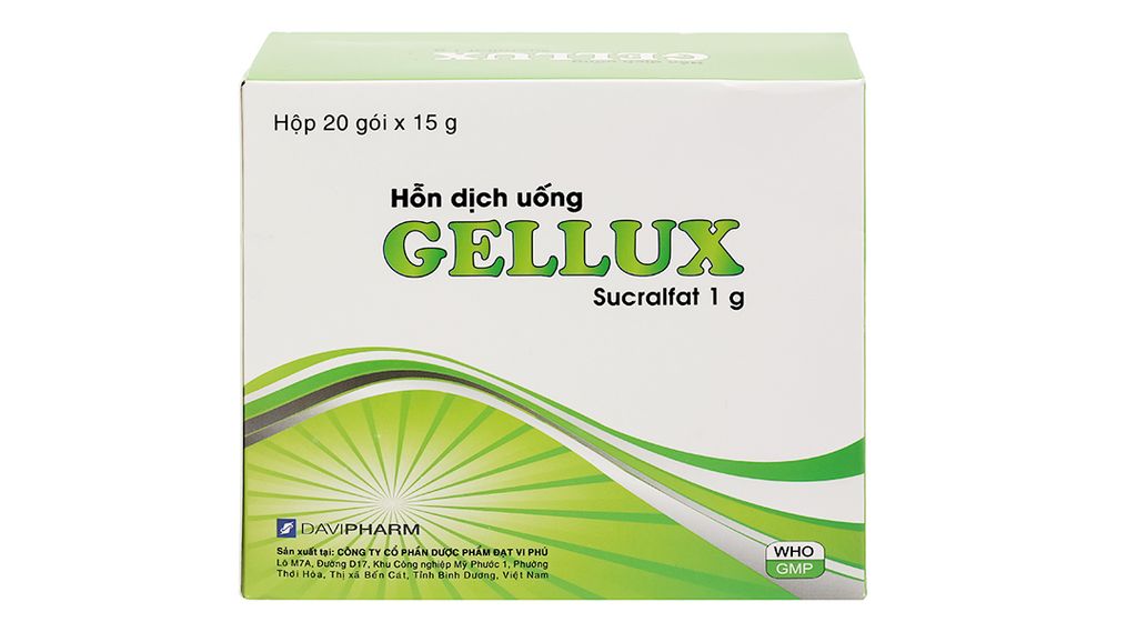 Thuốc trị loét dạ dày, tá tràng Gellux (20 gói/hộp)
