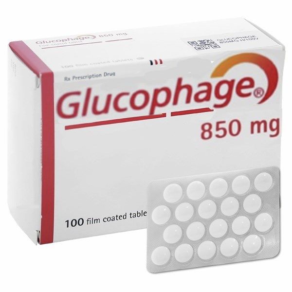Thuốc Glucophage 850mg Merck điều trị tiểu đường (5 vỉ x 20 viên)