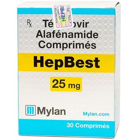 Thuốc Hepbest 25mg điều trị nhiễm virus viêm gan B mạn tính (30 viên)