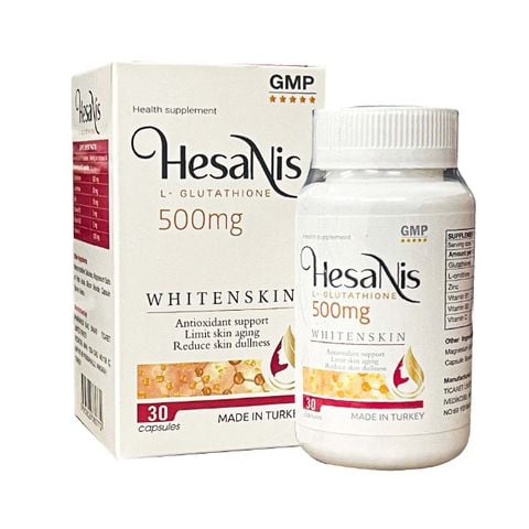 Viên uống Hesanis ( Glutathion , Orthinin, Vitamin C) Thổ Nhĩ Kì - Hỗ trợ làm sáng da, trẻ hóa làn da