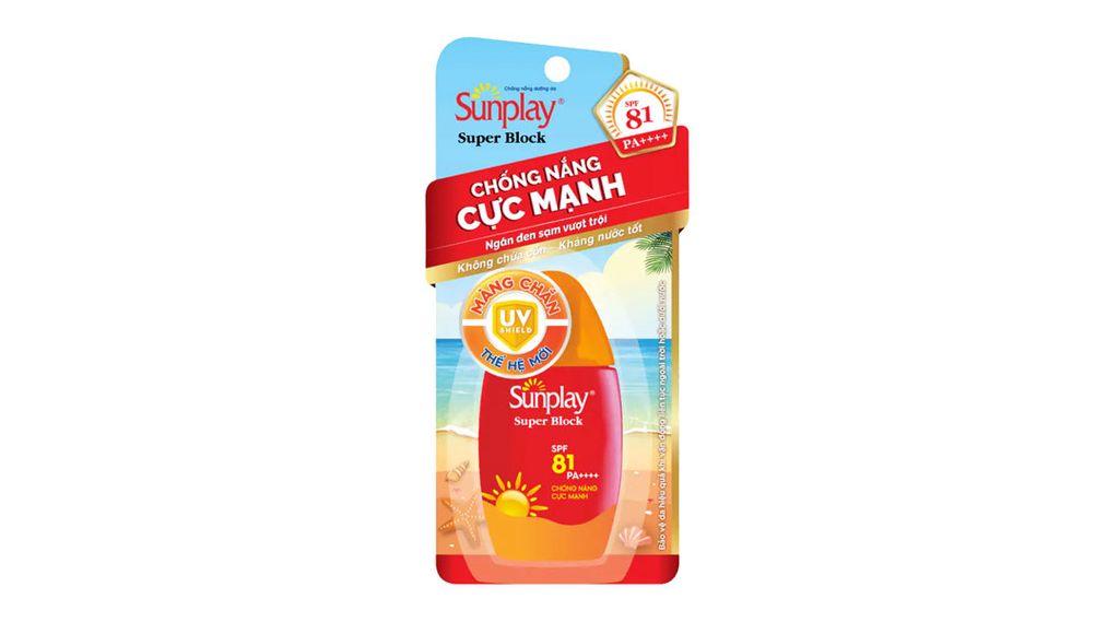 Sữa chống nắng Sunplay Super Block SPF 81/PA++++ ngăn đen sạm vượt trội chai 30g