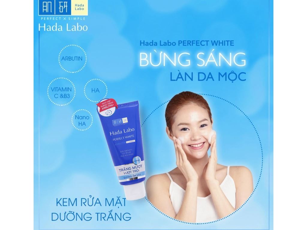 ZZ SRM Hadalabo perfect white 80g (xanh)