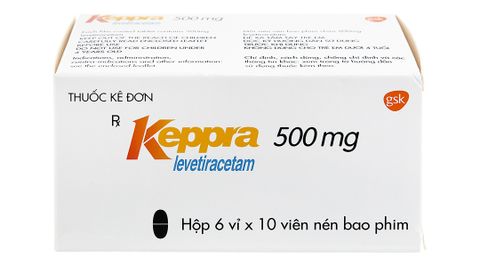 Keppra 500mg trị động kinh (6 vỉ x 10 viên)
