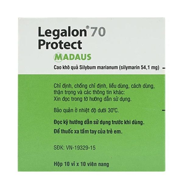 Viên nang Legalon 70 Madaus điều trị bệnh gan, nhiễm độc gan (10 vỉ x 10 viên)