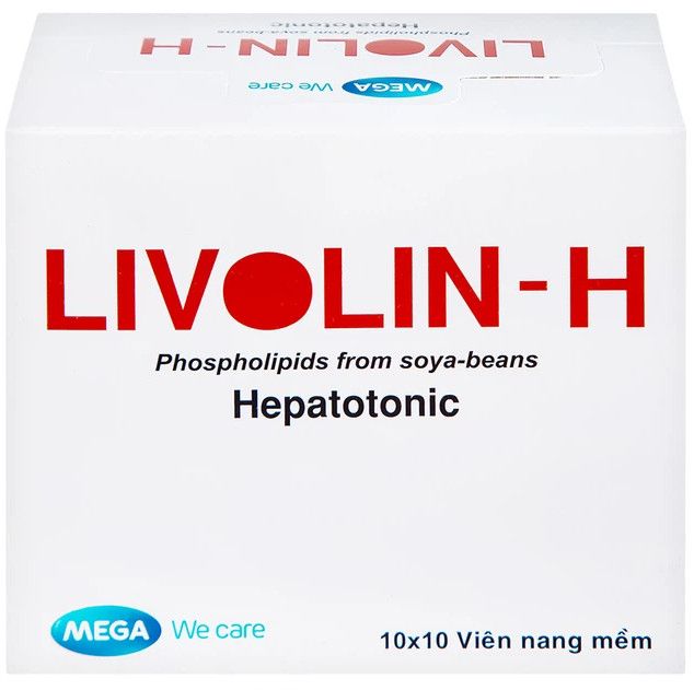 Viên nang mềm Livolin-H 300mg MEGA We care cải thiện bệnh gan, chán ăn, đau hạ sườn phải (10 vỉ x 10 viên)