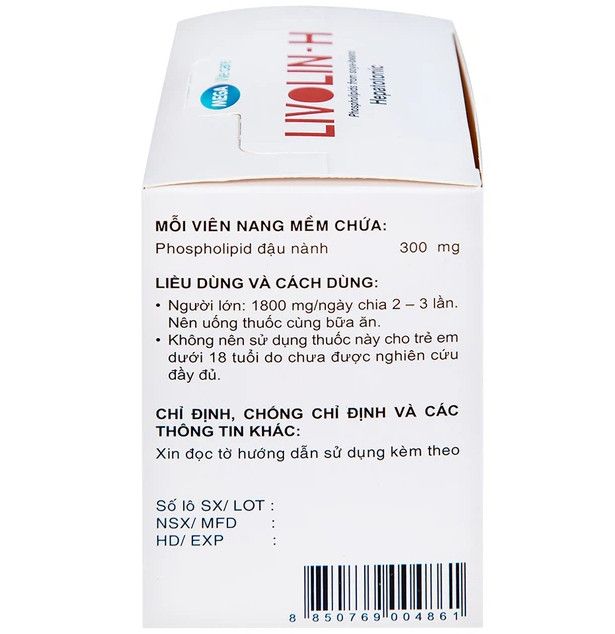 Viên nang mềm Livolin-H 300mg MEGA We care cải thiện bệnh gan, chán ăn, đau hạ sườn phải (10 vỉ x 10 viên)