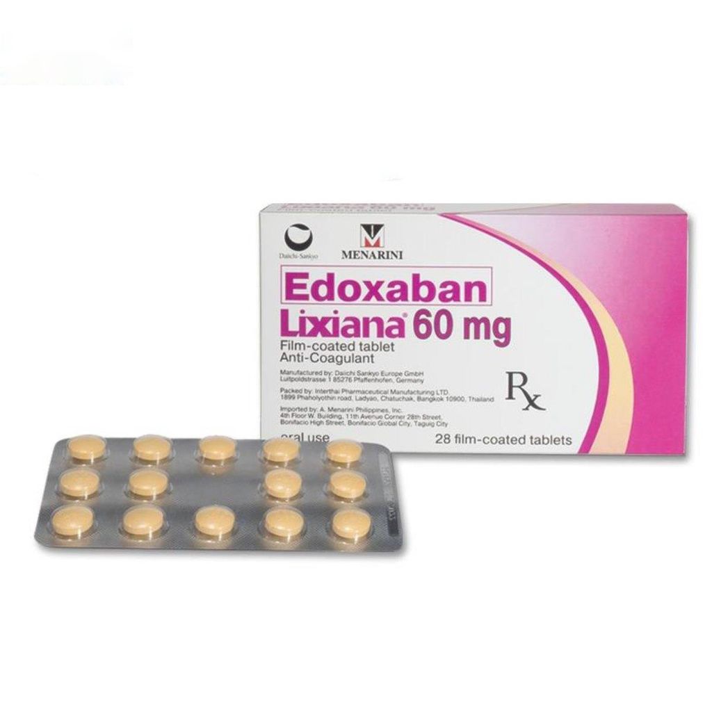 Thuốc Lixiana 60mg Daiichi-Sankyo phòng ngừa đột quỵ và cục máu đông (2 vỉ x 14 viên)
