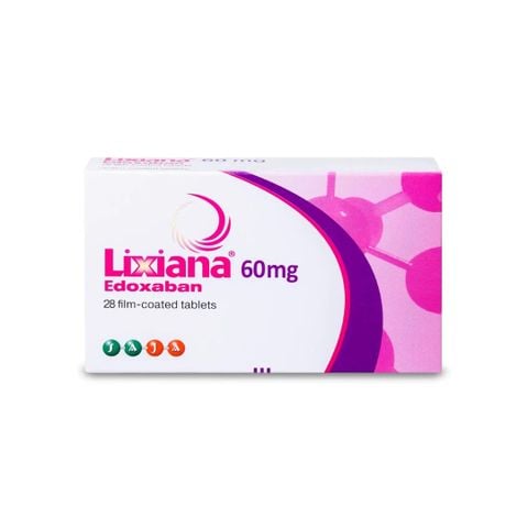 Thuốc Lixiana 60mg Daiichi-Sankyo phòng ngừa đột quỵ và cục máu đông (2 vỉ x 14 viên)
