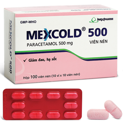 Thuốc Mexcold 500- Tác dụng hạ sốt, giảm đau