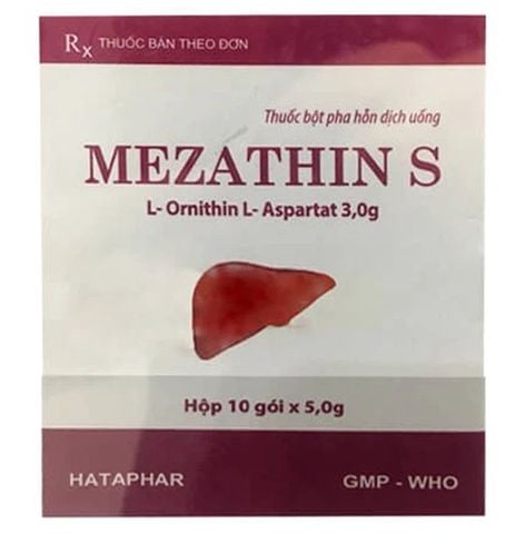 Thuốc bột uống Mezathin S 3g Hataphar giải độc, rối loạn chức năng gan (10 gói x 5g)