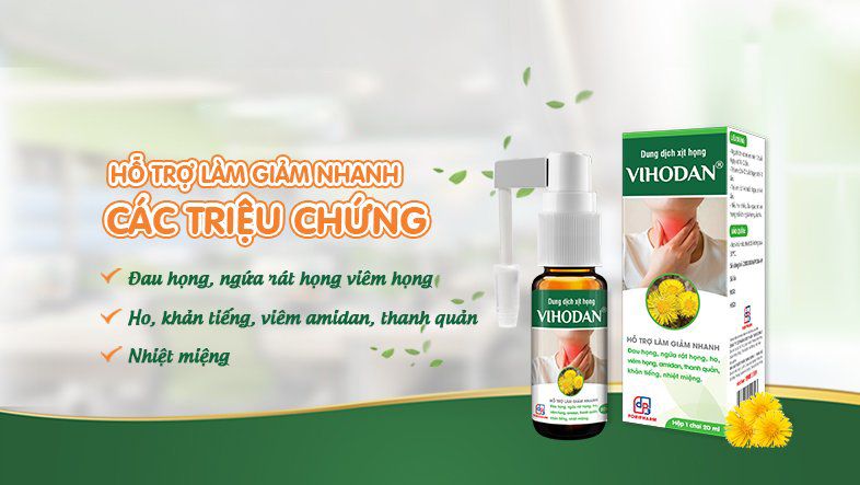 Dung dịch xịt họng Vihodan