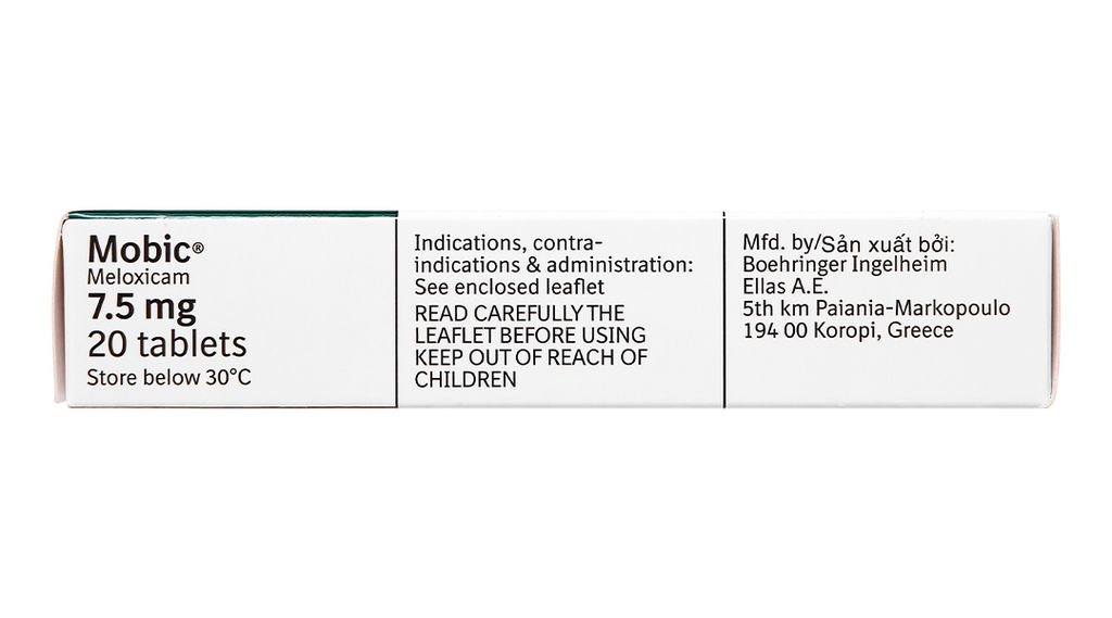 Mobic 7.5mg giảm đau, kháng viêm xương khớp (2 vỉ x 10 viên)