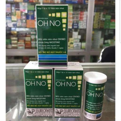 Viên nhai OH NO Việt Phúc hỗ trợ cai nghiện thuốc lá (1 lọ x 12 viên)