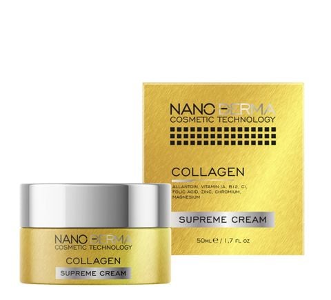 Nanoderma Collagen Supreme Cream bổ sung collagen cho làn da căng bóng, mịn màng