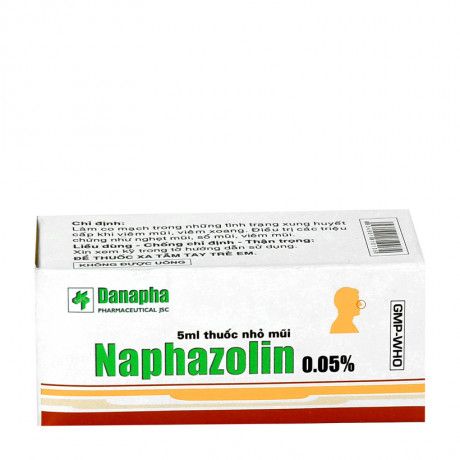 Naphazolin -  Nhỏ mũi, Viêm mũi, nghẹt mũi, sổ mũi.