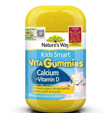 Kẹo canxi cho bé Natures way Vita Gummies Calcium - vitamin D