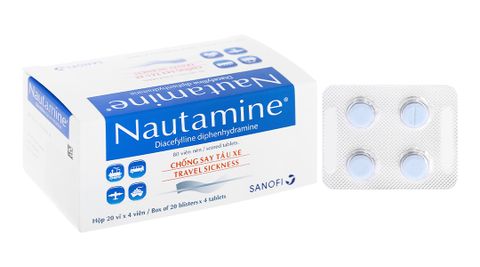 Nautamine 90mg chống say tàu xe (20 vỉ x 4 viên)