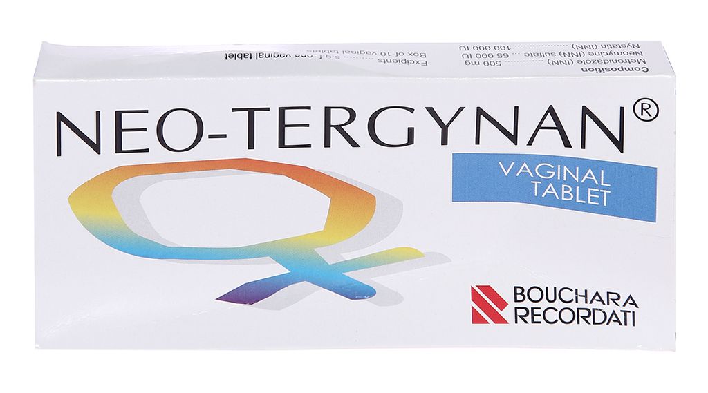 Thuốc Neo-Tergynan 500mg Sophartex - điều trị viêm âm đạo (1 vỉ x 10 viên)