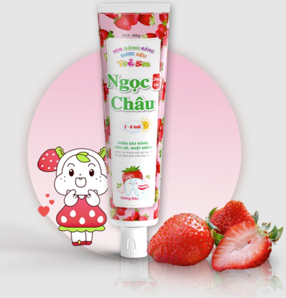 Kem đánh răng dược liệu Ngọc Châu Trẻ Em cho trẻ 2-6 tuổi (50g)