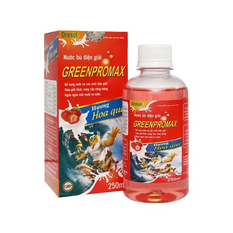 Nước uống bù điện giải - Oresol trẻ em GreenPromax vị Dâu